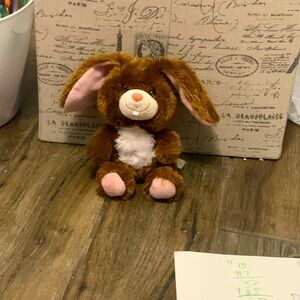 A brown baby toy bunny